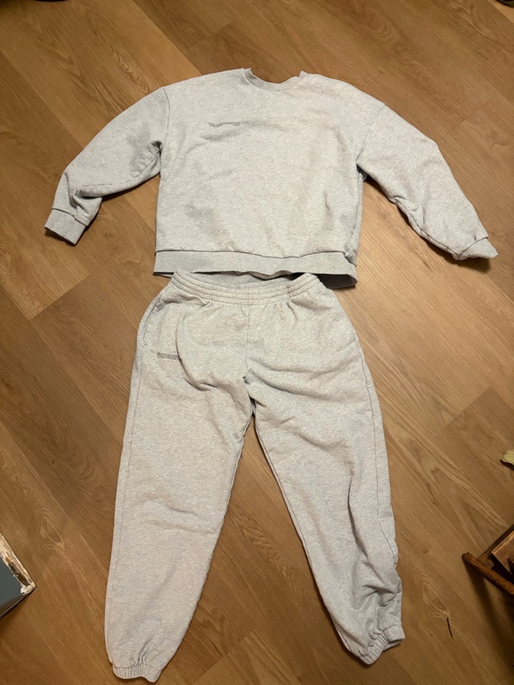 Pangaia Light Gray Sweatshirt & Joggers Set